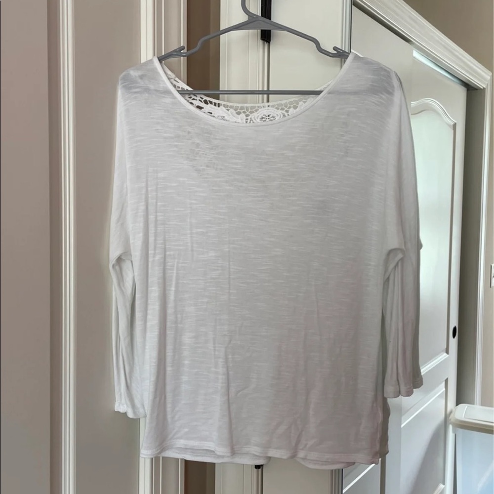 white lace top